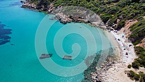 Spiaggia un cristallino il mare da meridionale Sardegna 